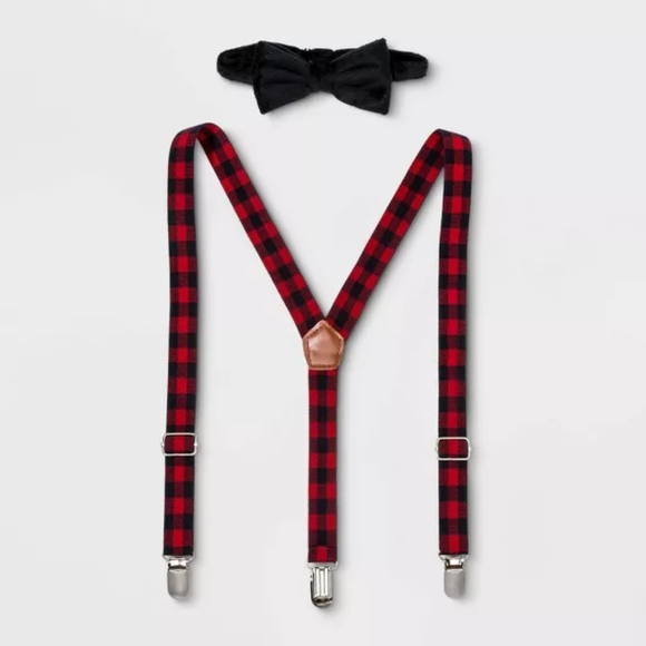 Cat & Jack Accessories Cat Jack Boys Bow Tie And Suspenders Set Nwt